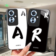 For OPPO F25 Pro / Reno11 F Lucky Initial Letter Phone Case OppoF25 Pro F25Pro Reno 11F Lens Protect