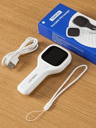 Kính Hiển Vi Kỹ Thuật Số Tomlov Cầm Tay Có Đèn Kính Lúp USB Cho Trẻ Em & Người Lớn Thu Tiền Xu PC Tư