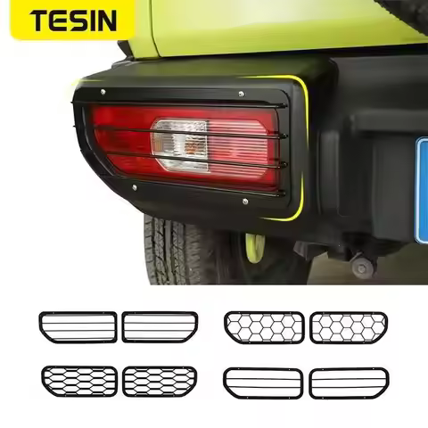 TESIN Lamp Hoods For Suzuki Jimny 2019+ Car Tail Light Cover Rear Lamp Guards Protector Accessories 