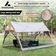 ⚡️Ready stock⚡️Mount peak Canopy tent sunshade outdoor tent 8-10 people camping tent insect proof ne