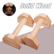 1 Pair Push-Up Bracket Double Rod Stand Parallettes Gymnastics Calisthenics Handstand Bar Wooden Training Fitness Exercise Tool