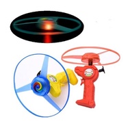 Kipas Terbang LED Colorful Pull String UFO 17CM / LED Light Flying Saucer Kid Toy Mainan / UFO fly L