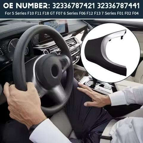 Car Steering Wheel Cover Panel Trim 32336787441 32336787421 For BMW 5 5GT 6 7 Series F10 F11 F07 F06