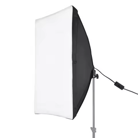 50*70cm Studio Photography Softbox with E27 Socket Carry Bag for Live Streaming Portrait Product Pho