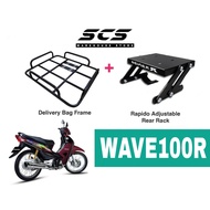 Tapak Monorack Rapido Honda Wave100R Wave 100R W100R Food Delivery Bag Bracket Base Accessories Moto