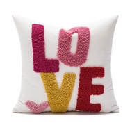 2013 New Modern Simple Fashion style Pink Flower Heart Pillowcase Red Daisy  Embroidered Cushion Cov