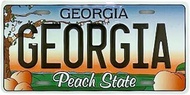 Georgia License Plate Magnet, Unique Souvenir Gifts, 3.5 x 1.75 Inches