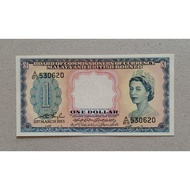 1 Dollar Old Banknote Malaya And British Borneo Queen Elizabeth For Collection Only