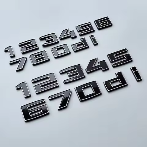 Dual Colors Black Silver M Series ABS Letters Car Emblem Badge Trunk Logo for 140i 240i 320i 340i 53