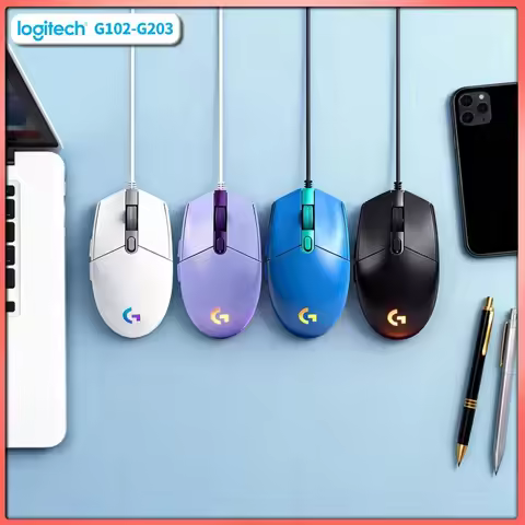 Logitech G102 Gaming Mouse HERO High Precision Sensor 1ms Response Time RGB Lighting 6 Custom Keys f