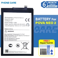 Battery Bateri BL-68BT For TECNO POVA NEO 2 - LG6N (7000 mAh)