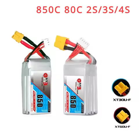 GAONENG GNB 80C 850mAh 2S-7.4V 3S-11.1V 4S-14.8V Lipo Battery With XT30 Plug For RC FPV Drone