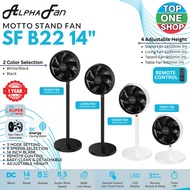 Alpha Motto SF B22 14 Inches Stand Fan SF B22/14 8 Speeds Remote Control Touch Panel Adjustable Heig