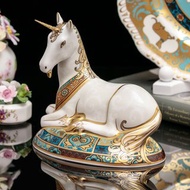 英國製Royal Crown Derby 2000年千禧年獨角馬 獨角獸 骨瓷紙鎮