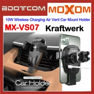 Moxom MX-VS07 Kraftwerk Series 10W Wireless Fast Charging Air Vent Car Mount Phone Holder for Samsung / Apple / Huawei / Xiaomi / Oppo / Vivo / Toyota / Honda / Mazda / Proton / Perodua, BMW / Benz Mercedes