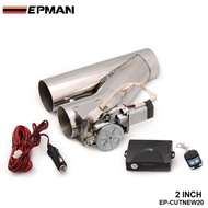 2"/2.25"/2.5"/2.75"/3" Stainless Steel Motorized Electric Exhaust Cutoff Bypass Valve Cutout+Remote 