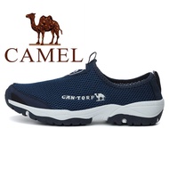 Size38-46 Camel # -3169ชายน้ำหนักเบากลางแจ้งฤดูร้อนชายBreathableรองเท้าผ้าตาข่ายผู้ชาย Sรองเท้าเดินทางตาข่ายรองเท้าSuper Shockproofรองเท้าต่ำรองเท้าพร้อมแป้นเหยียบ
