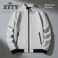 ZITY Casual Zip-Up Lapel Spring Jacket Men Casual Lapel Zip-Up Jacket Breathable Versatile Spring
