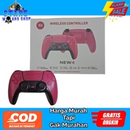 MERAH DS4 PS-4 Gamepad Joystick Stick + Free Charger + Original Factory Box Red Color