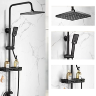 Shower hitam Shower Tiang Set Minimalis Set Shower Mandi Full Set dengan Kran Shower Full