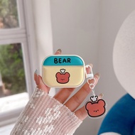【imamura】 for Earfun Air 2 NC Case Soft Silicone Airbag Cushion Cover Drop-Proof & Shockproof Cute C