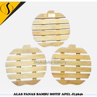 APPLE MOTIF BAMBOO HOT MAT JL3846 BAMBOO HOT POT MAT
