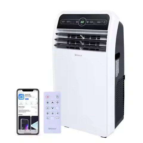 12000 BTU Portable Air Conditioner WiFi Cool Fan Dehumidifier 450 SqFt Remote 24H Timer Install Kit,