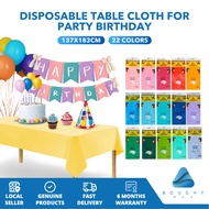 Disposable Table Cloth for Party Birthday 137×183cm - Various Colors for Every Occasion