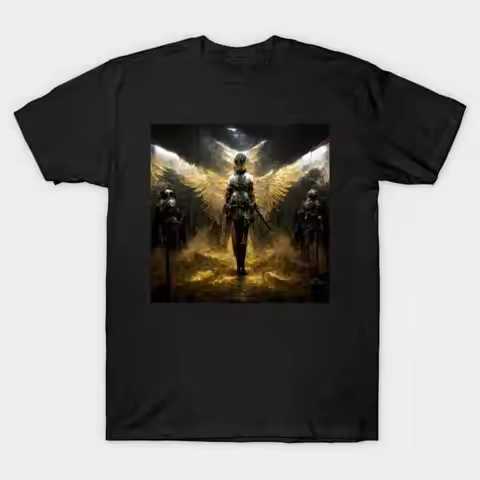 Dark Angel Black and Gold T Shirt S 5XL Fast Shipping