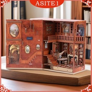 [ DIY Dollhouses Bookend Bookshelf Insert Decor for Children Children Day Gift