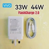 VIVO CHARGER 33W 44W ADAPTER FLASH CHARGER 2.0 FAST CHARGING WITH MICRO USB CABLE FOR Y20 Y11 Y15 Y9