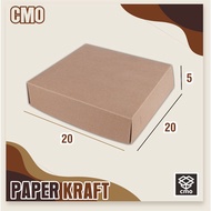 Kraft Packaging 20x20x5 cm | Cake | Rice BOX | Donut Box | Inner Lamination | Food box | Craft eco | Food Box | Snack Box