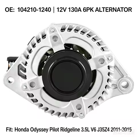 Car Alternator 130A 12V Car Alternator 104210-1240 For Honda Odyssey Pilot Ridgeline J35Z4 3.5L V6 E
