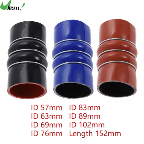 UXCELL 1 Pc Car Silicone Hose Hump Hose Coolant Hose Universal 57/63/69/76/83/89/102mm ID 152mm Leng