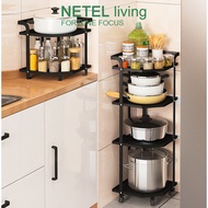 [In Stock] NETEL Pot Rack Kitchen Rack Kitchen Storage Rack Under Sink Rack Kitchen Organizer Rack T