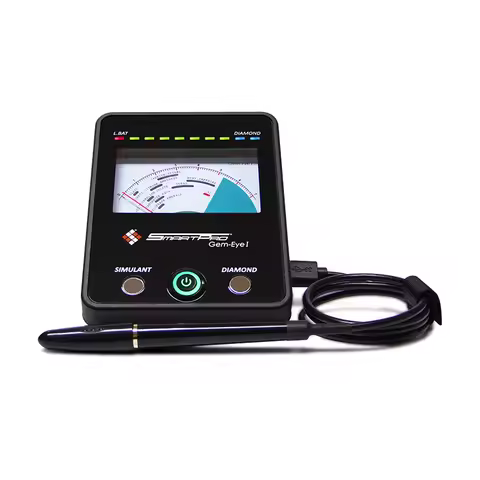 Smartpro Gem-Eye I Gemstone Tester Large Analog Display 0.48mm Probe Identifies 0.01ct Diamond, Simu