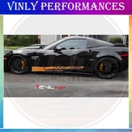 For 1Set/2pcs Side Stripe Decal Graphic Sticker Kit Scharged Chevy Corvette Z06 C6 2005-2013 Car sty