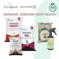 [Bundle Pack] FS - Drainage | Aeration | Root Health - Soil 40L, Compost 40L, Root Plus 2.5L, Perlit