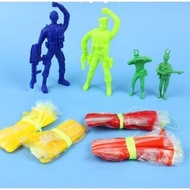 Mainan Murah Payung Terjun Klasik Army + Parachute x 1set | Mainan Askar + Payung Terjun x 1 set Kla