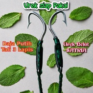 Rice Field Eel Fishing Hook Eel Fishing Hook SATRIA Model BLACK Steel Material 3-layer nylon line fi