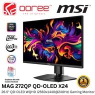 MSI 26.5" MAG 272QP QD-OLED X24 (2560X1440 @240Hz) LCD Gaming Monitor (0.03ms, Input: HDMI+DP+USB-C,
