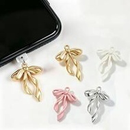 Colorful Ribbon Bow Phone Dust Plug, Compatible With Type-C/Lightning Interface Protection Plug, Cut
