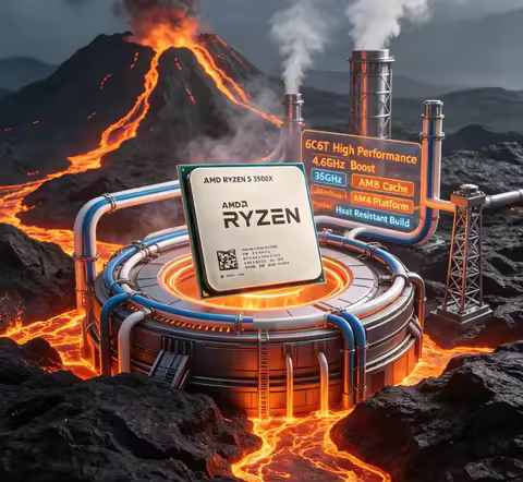 AMD Ryzen 5 3500X High Single Thread Performance AM4 Processor Fast Game Loading File Transmission P