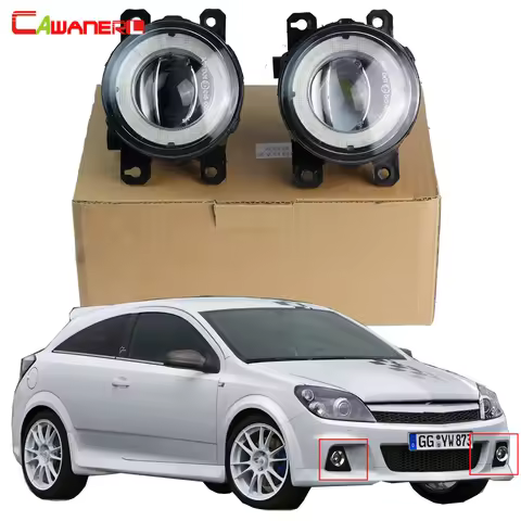 2 Pieces Car Front LED Angel Eye Fog Light Daytime Running Lamp DRL 30W H11 For Vauxhall Opel Astra 