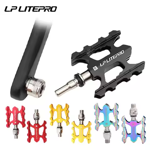 Litepro Ultralight Quick Release Bicycle Pedal Aluminum Alloy Folding Bike Non-slip Footrest For Bro