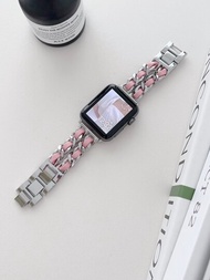 PU皮革金屬錶帶適用於Apple Watch