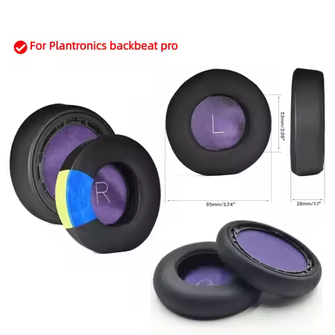 2pcs/pairs Leather Headphone Foam For Plantronics backbeat pro Headset Ear pads Cushion Replacement 