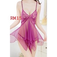 L431-3 Sexy Purple Lace lingerie women Babydoll Underwear