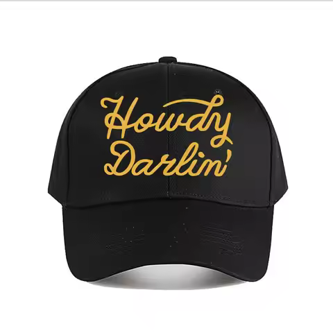 Howdy Darlin Script Quote Baseball Cap Fashion Men Sunhat Women's Outdoor Sports