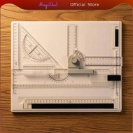 [MagiDeal] A4 Drawing Board Non-Slip Grip Drafting Board Art Tool Transparent Stationery Measuring